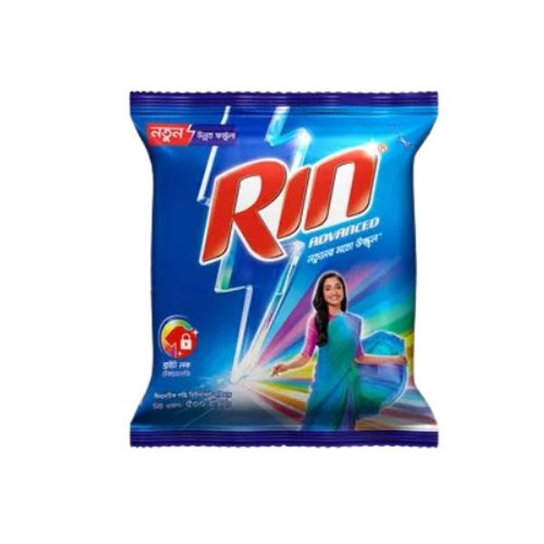 Rin Advanced Detergent Powder 500gmরিন অ্যাডভান্সড ডিটারজেন্ট পাউডার