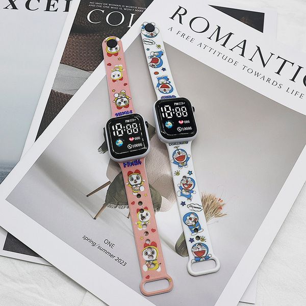 Creative cartoon cool printed button LED watch