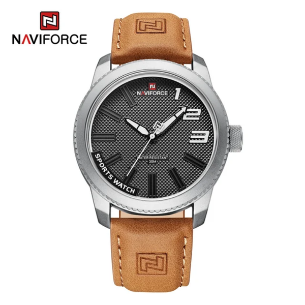 Naviforce 9202 - Silver Brown