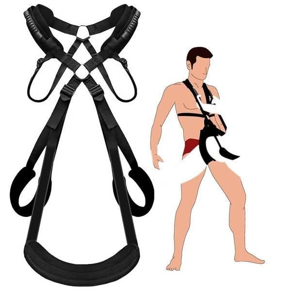 Adjustable BDSM Position Restraint Strap with Neck & Leg Support