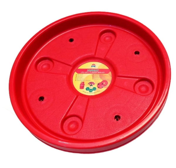 চাকা যুক্ত সিলিন্ডার ট্রলি।