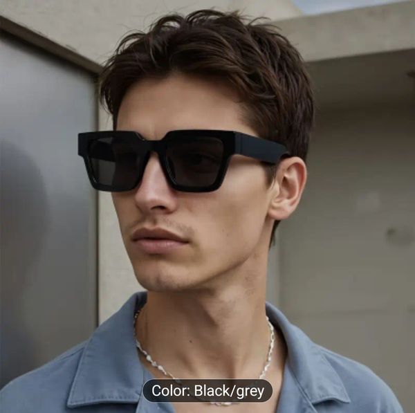 Men's Stylish Half-Frame Metal Pilot Fashion Glasses
