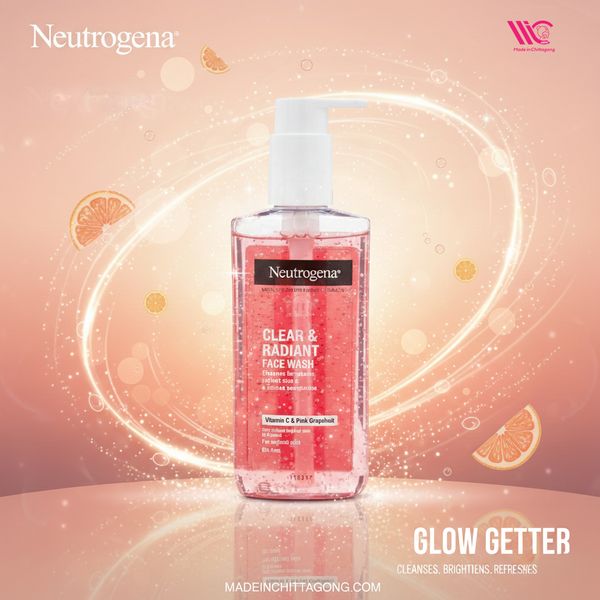 Neutrogena Refreshingly Clear & Radiant Face Wash with Vitamin C & Pink Grapefruit – 200ml