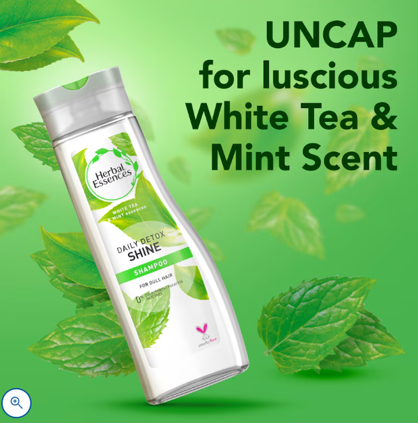 Herbal Essences Daily Detox Shine White Tea & Mint Shampoo, 400ml - Image 4