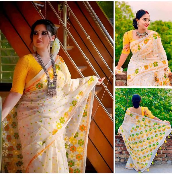 Most Popular Soft Pure Afsan Print Saree For Women.Best Stylish Saree Comfortable Wear -Regular Use Saree-Any Occasion Saree Colour Garanty-All Over Work By Suta