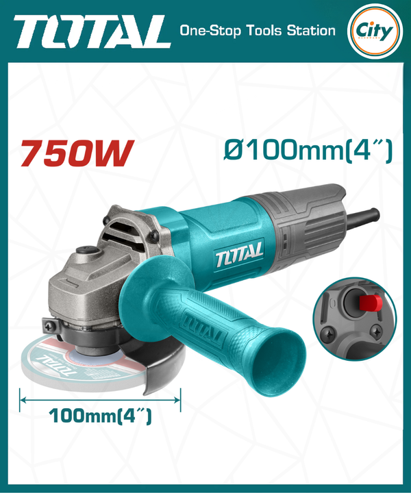 ৭৫০ ওয়াট অ্যাঙ্গেল গ্রাইন্ডার মেশিন TOTAL TOOLS TG10710056