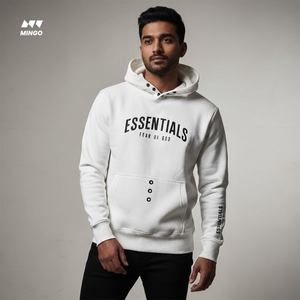 Essential Hoodie- White - Image 4