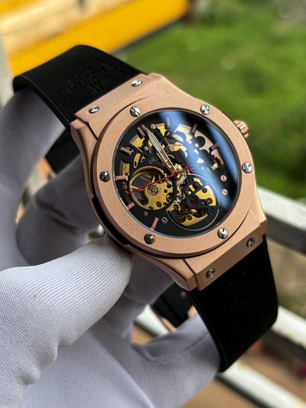 Hublot Auto Belt Black Rose Gold Case V2 Velvet