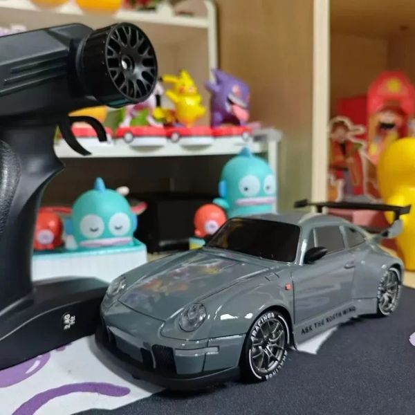 Porsche 993 911 RWB 4WD RC Drift Car With Tires & Traffic Cones