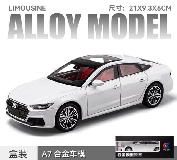 Audi A7 Alloy Model Car 1:24 White