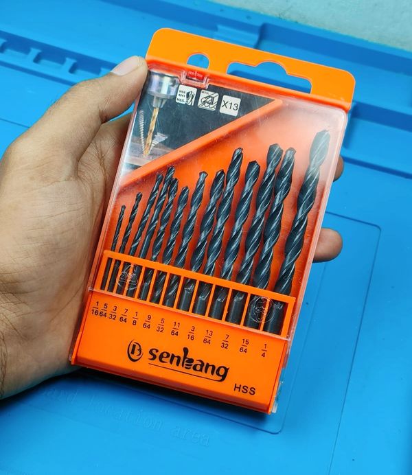 Drill bit set, 1.5mm to 6mm