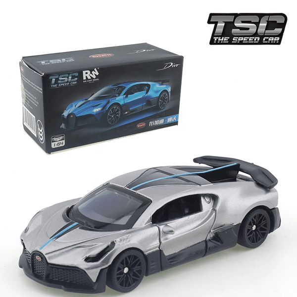 TSC 1:64 Bugatti Divo Carbon Grey Diecast Model Car