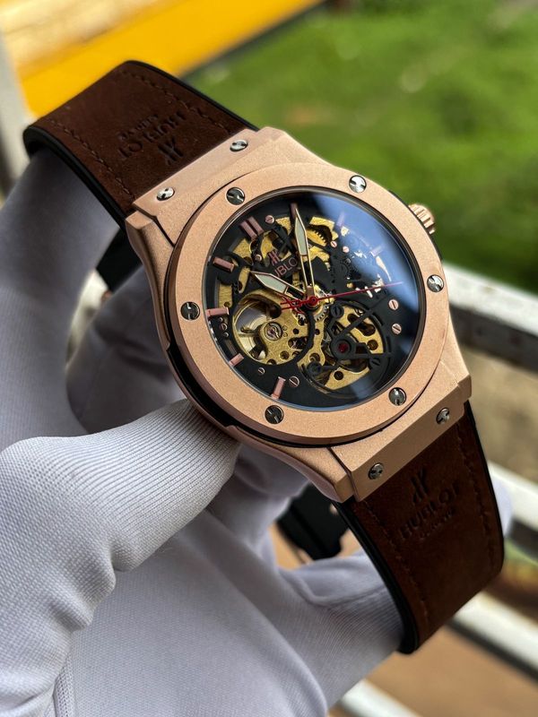 Hublot Auto Belt Brown RG Case V2 Velvet