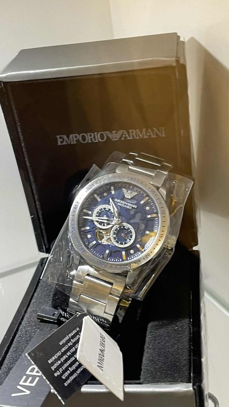 EMPORIO ARMANI Mario Automatic Blue Dial Men's Watch AR60052