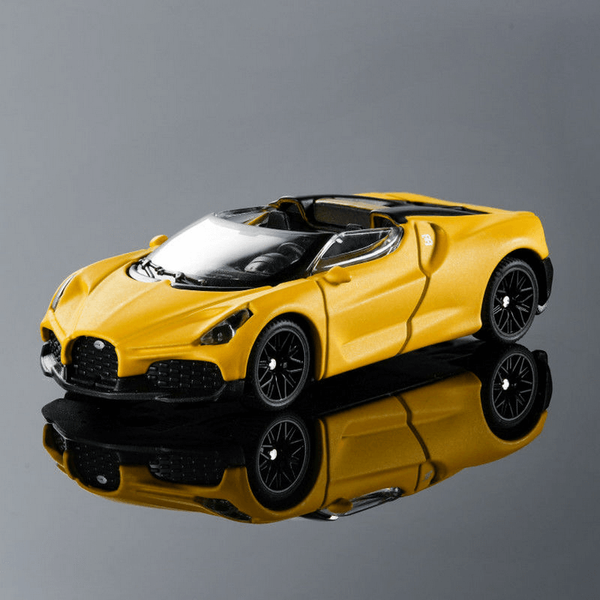 TSC 1:64 Bugatti Mistral Diecast Model Car Yellow