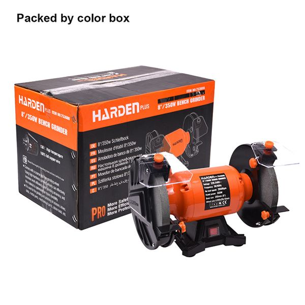 HARDEN 8" Bench Grinder | 350W | 2950 RPM | Adjustable Work Rest | Model: 753608