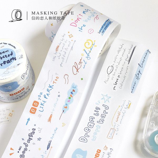 Great Day Doodle Washi Tape Roll – Cute Journaling & Scrapbooking Tape