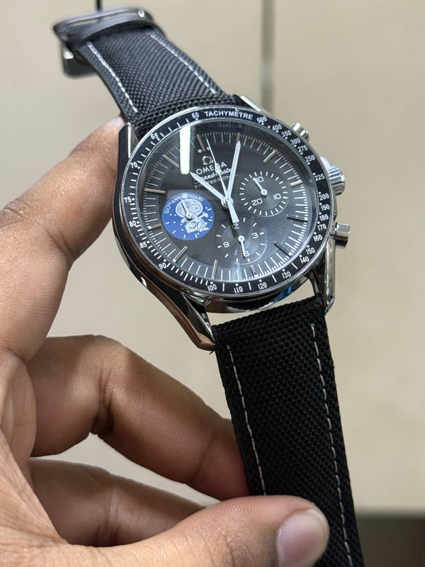 OMEGA SPEEDMASTER CHRONOGRAPH BLACK BELT BLACK DIAL