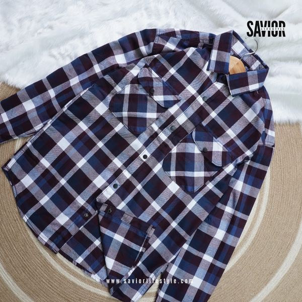 Twilight Check Double Pocket Full Sleeve Shirt