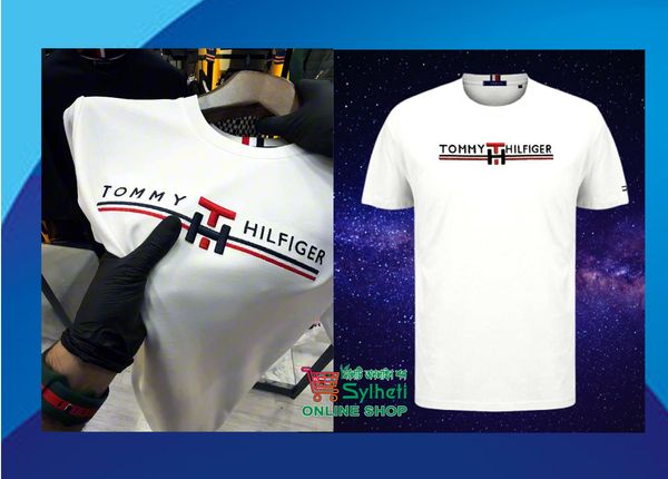 Tommy Premium Drop Shoulder T-Shirt Stylish & Comfortable Fit – Made from Premium Cotton Fabric, Colour White