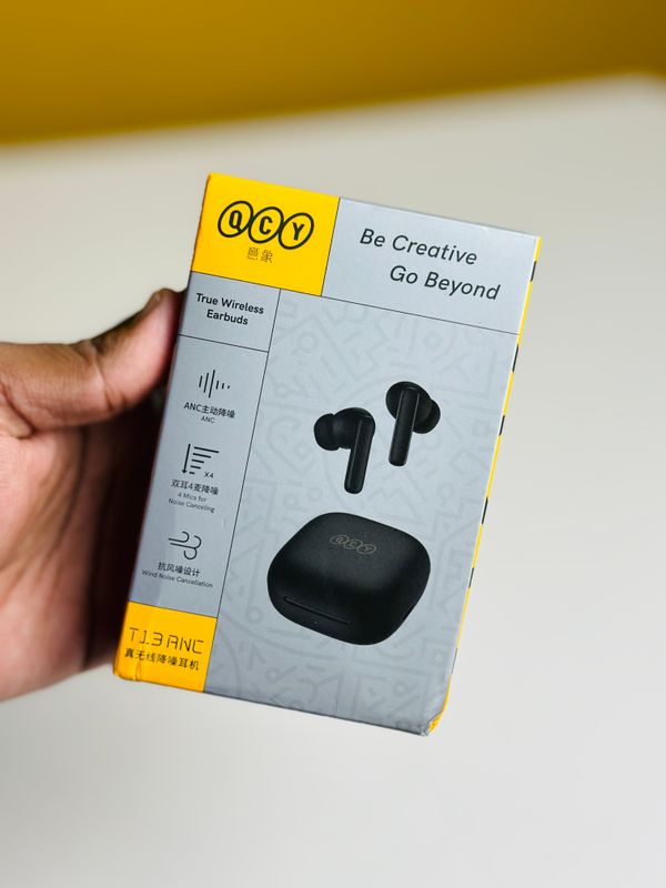 QCY T13 ANC TWS Earbuds- Black Color