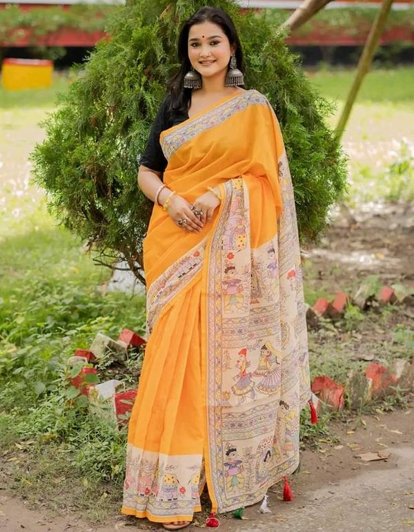 সেমি সিল্ক শাড়ি