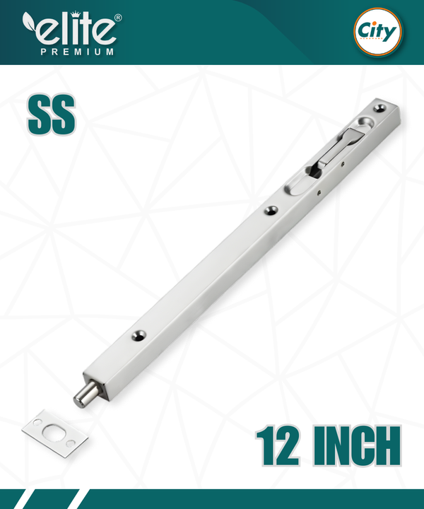 ১২ ইঞ্চি স্টেইনলেস স্টিল ফ্লাশ মাউন্ট টাওয়ার বোল্ট কনসিল ছিটকানি ফোল্ডিং ডোর বোল্ট সিলভার রঙের