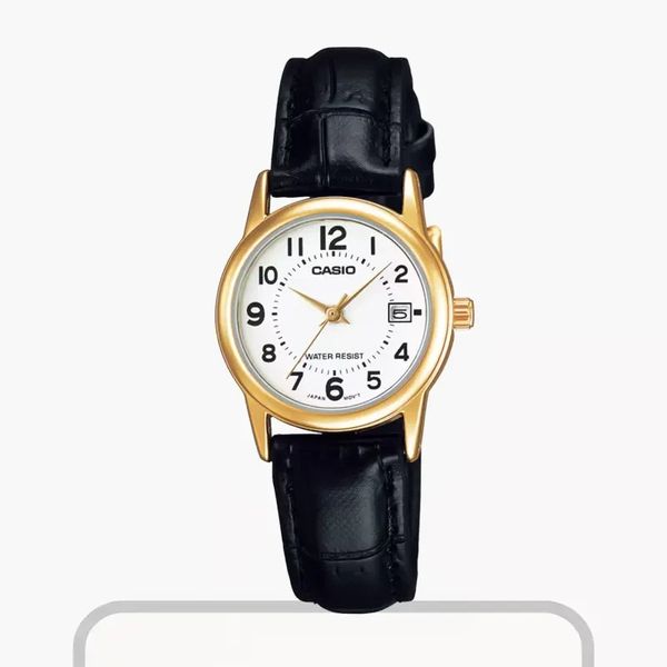 Casio White Dial Analog Ladies Watch- LTP-V002GL-7B