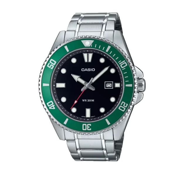 Casio Duro Diver's 200M Green Bezel Men's Watch- MDV-107D-3AV