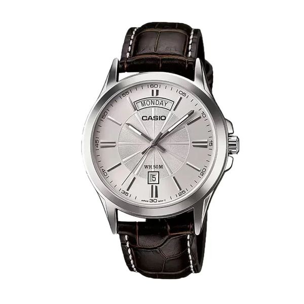 Casio Grey Dial Brown Leather Men’s Watch- MTP-1381L-7AVDF
