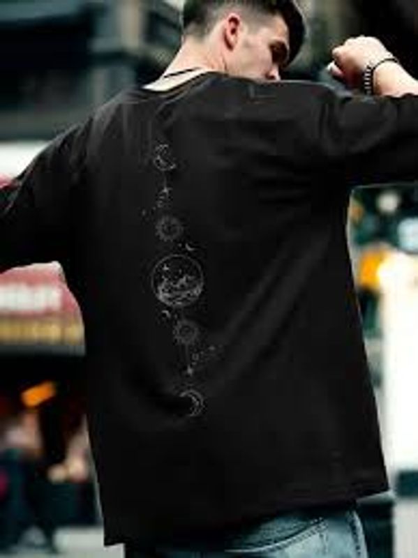 BLAK DROP SHOULDER T-SHIRT