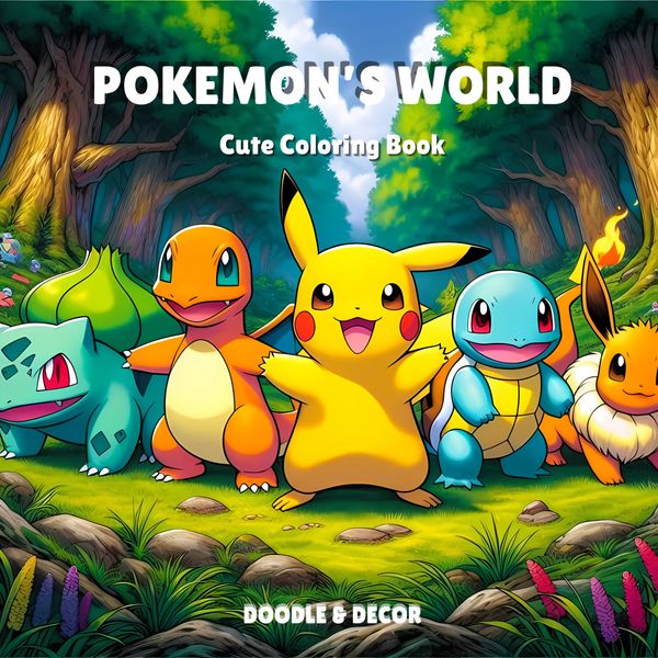 Pokemon World - Cute Coloring Book
