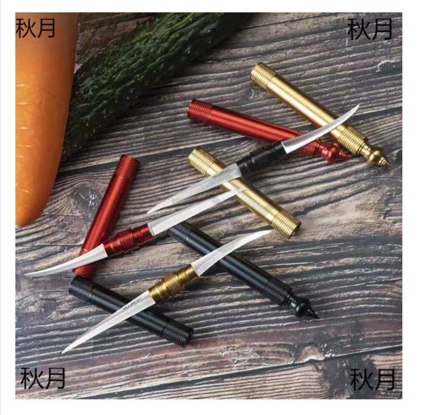 Food Thai style carving knife main knife single chef carved fruit sharp stainless steel knife double pointed knife
