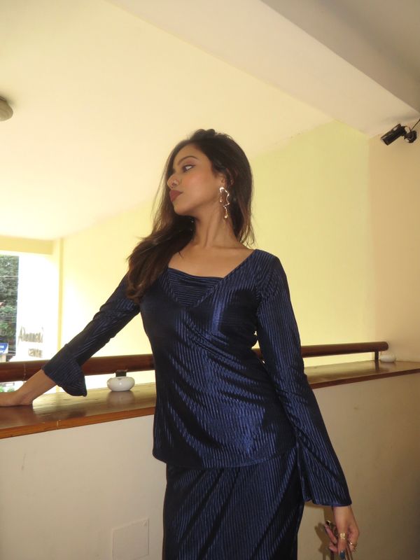 Navy Blue Ribbed Set - Image 5