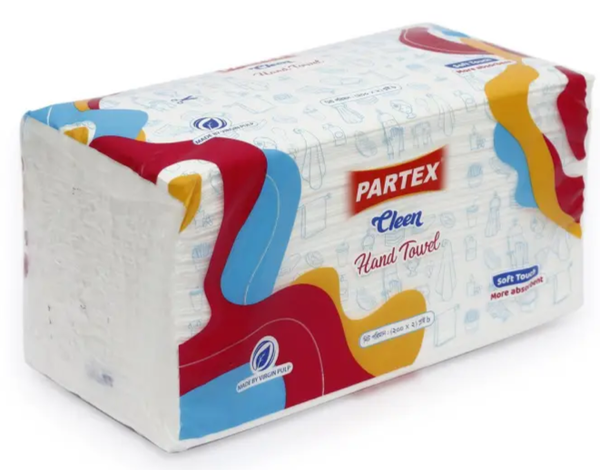 Partex Cleen Hand Towel 200pcs Poly পারটেক্স টিস্যু