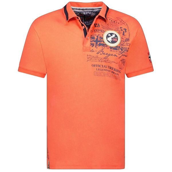 Man - Polo Short Sleeve 100% Cotton Coral