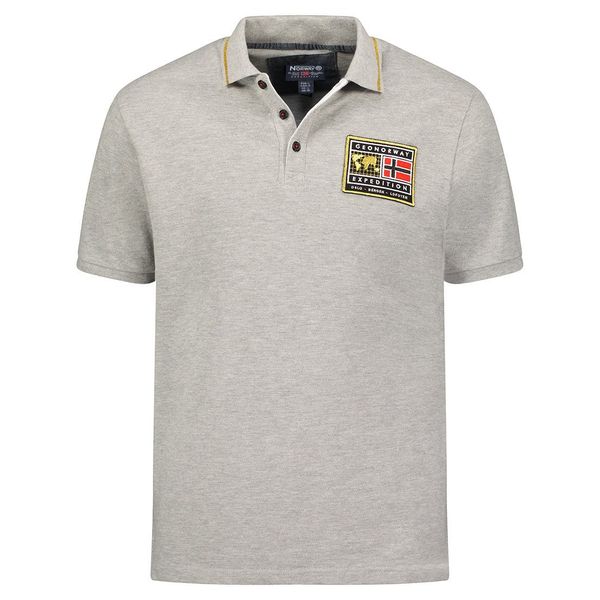Men - Polo Short Sleeve 100% Cotton Light Grey