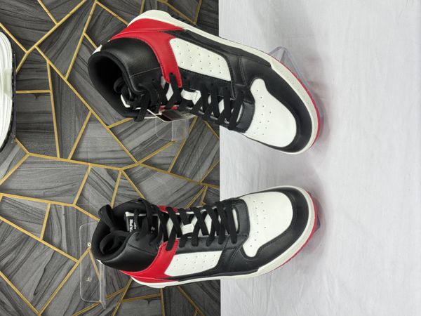 HIGH NEAK SNEAKERS black red and white