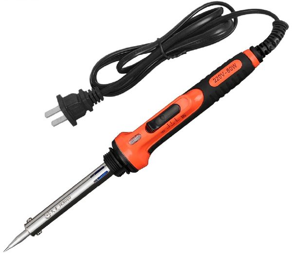 60 W Temperature‑Controlled Electric Soldering Iron – Red Handle, LED Indicator & Heat‑Resistant Grip