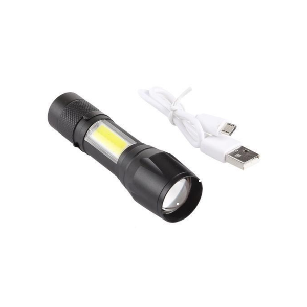Mini Torch LED Rechargeable Flashlight Portable USB Charging Flashlight High Power Bank Camping Waterproof