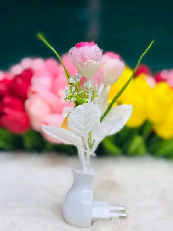 Mushroom LED Night Light with Lotus Leaf - Image 2