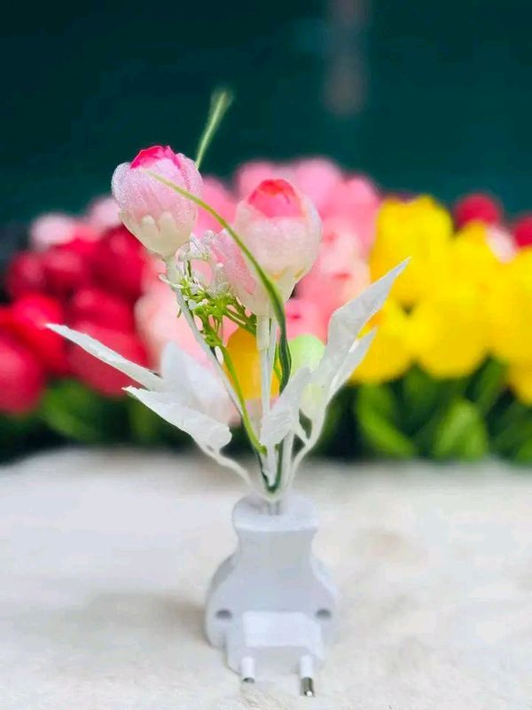 Mushroom LED Night Light with Lotus Leaf - Image 4