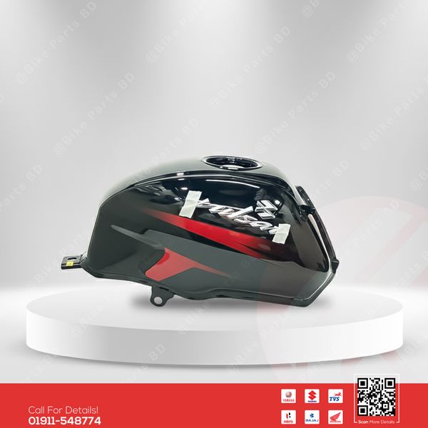 Fuel tank for Bajaj Pulser UG4.6 (Single Disk, Black-Red) bike.