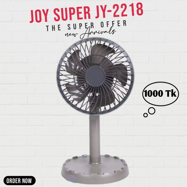 Jy Super JY‑2218 Professional Rechargeable Mini Table Fan
