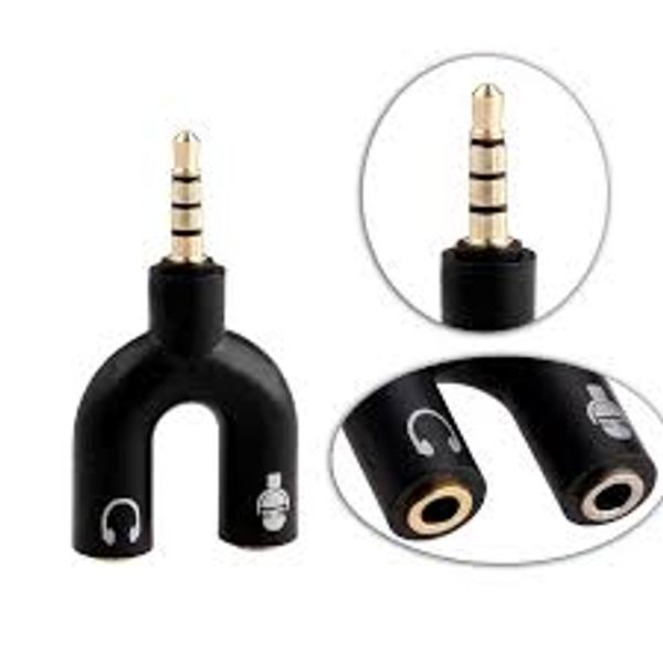 U-Shape Converter- 3.5mm Audio Splitter For Headphone And Microphone