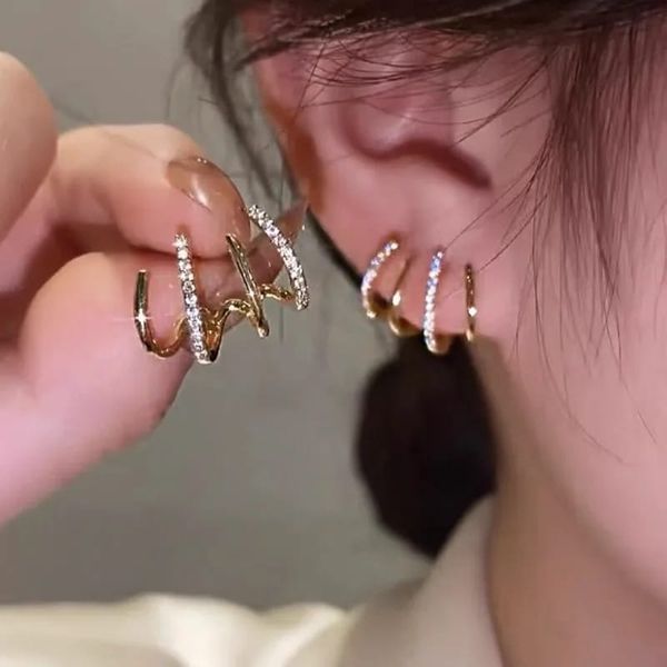 Golden Swirl Spark Earrings