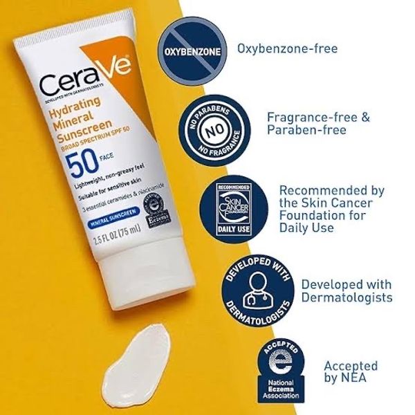 Hydrating Mineral Sunscreen SPF 50 Face Lotion - Image 2