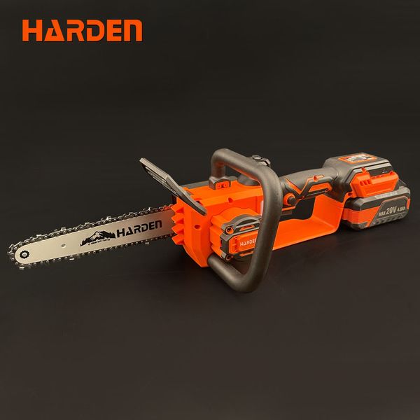 HARDEN 20V Cordless Brushless Chainsaw | 720W Power | 12" Bar | 4Ah Battery & Charger Included | Model: 758734