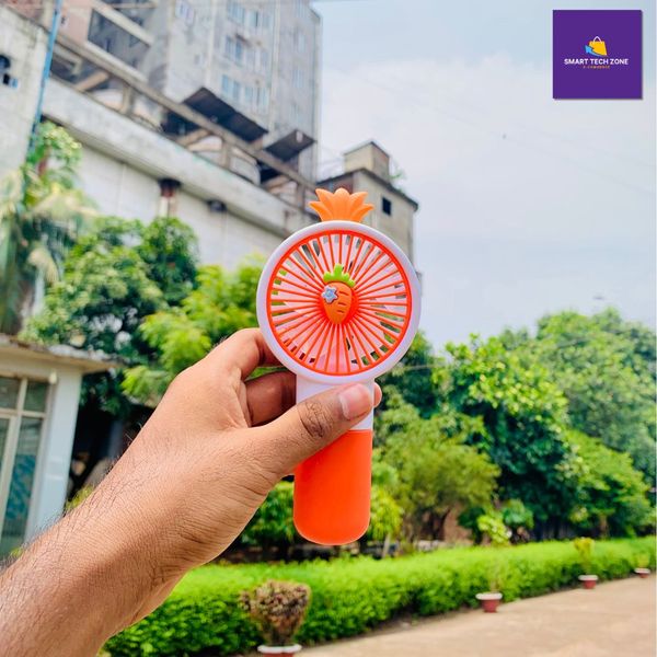 USB Rechargeable Mini Handheld Fan with Holder