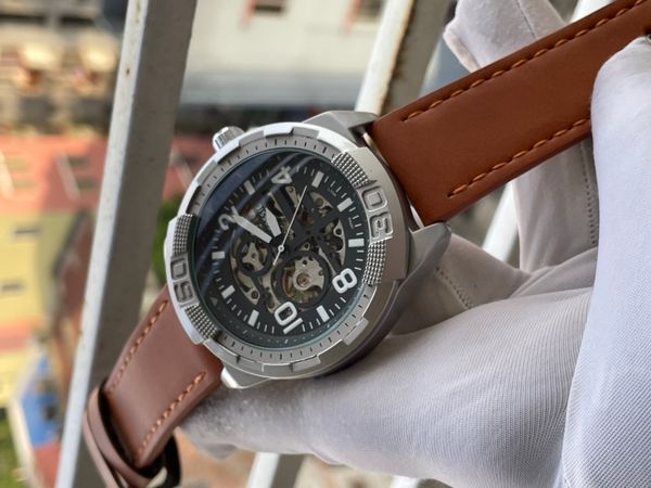 Fossil Auto Mustard Belt Number Digit